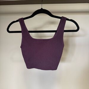 Aritzia sculpt knit square neck top - size xxs